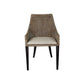 Jenalli Hamptons Rattan Dining Chair in Smoked Greywash - Chocolate Wood