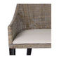 Jenalli Hamptons Rattan Dining Chair in Smoked Greywash - Chocolate Wood