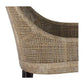 Jenalli Hamptons Rattan Dining Chair in Smoked Greywash - Chocolate Wood