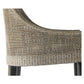 Jenalli Hamptons Rattan Dining Chair in Smoked Greywash - Chocolate Wood