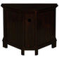 Jeremiah Corner Solid Mahogany TV Unit in Chocolate - Chocolate Wood