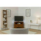 Jeremiah Corner Solid Mahogany TV Unit in Light Pecan - Chocolate Wood