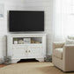 Jeremiah Corner Solid Mahogany TV Unit in White - Chocolate Wood