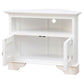Jeremiah Corner Solid Mahogany TV Unit in White - Chocolate Wood