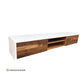 JESSICA LOWLINE TV/ENTERTAINMENT UNIT ETU IN POLYURETHANE & RECYCLED HARDWOOD AUSTRALIAN CUSTOM MADE - MyChocolateWood