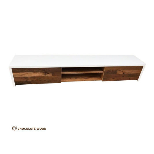 JESSICA LOWLINE TV/ENTERTAINMENT UNIT ETU IN POLYURETHANE & RECYCLED HARDWOOD AUSTRALIAN CUSTOM MADE