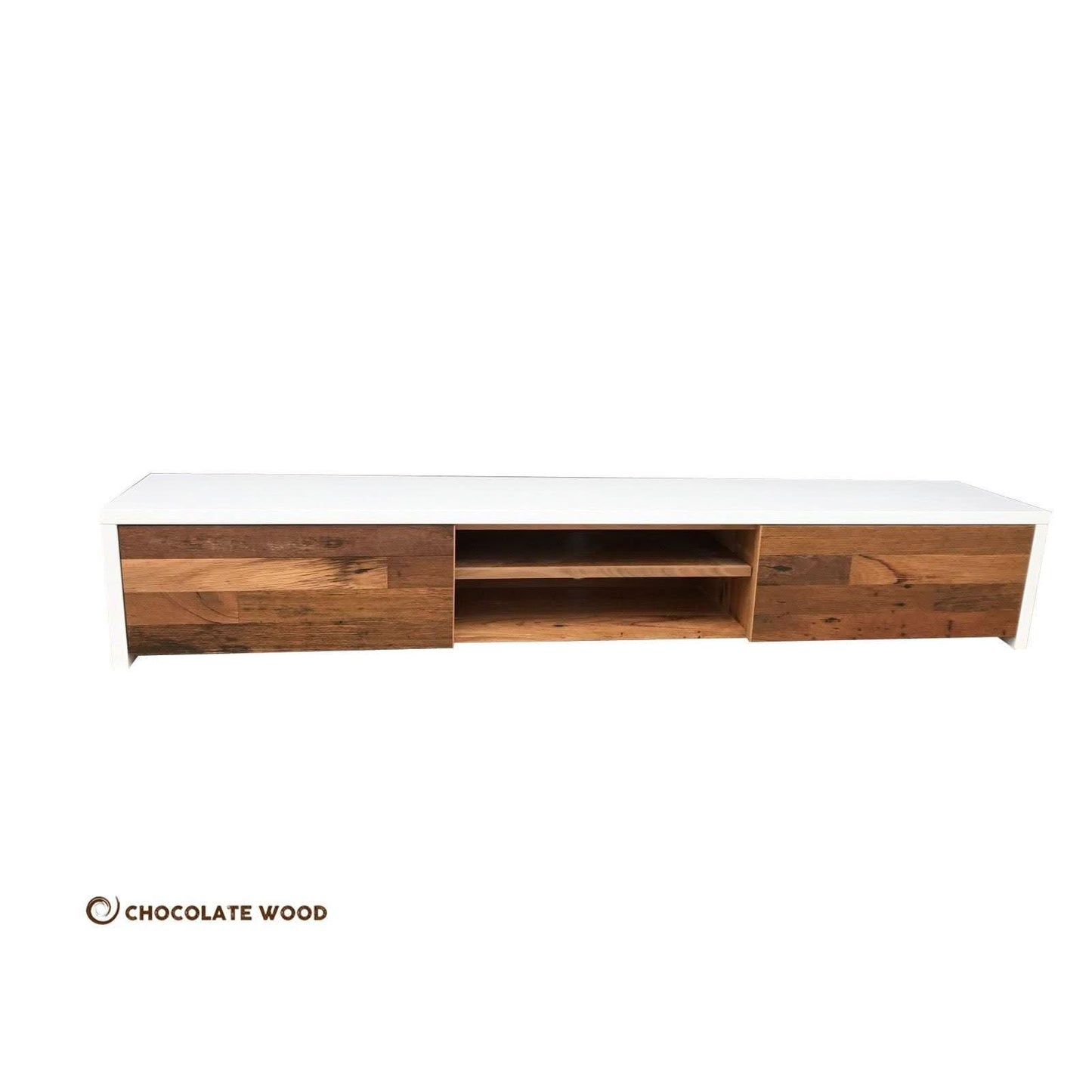 JESSICA LOWLINE TV/ENTERTAINMENT UNIT ETU IN POLYURETHANE & RECYCLED HARDWOOD AUSTRALIAN CUSTOM MADE