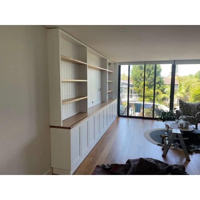 JONQUILLE FRENCH PROVINCIAL HAMPTONS STYLE 2 TONE WALL UNIT TV ENTERTAINMENT CENTRE BOOKCASE/BOOKSHELF - MyChocolateWood