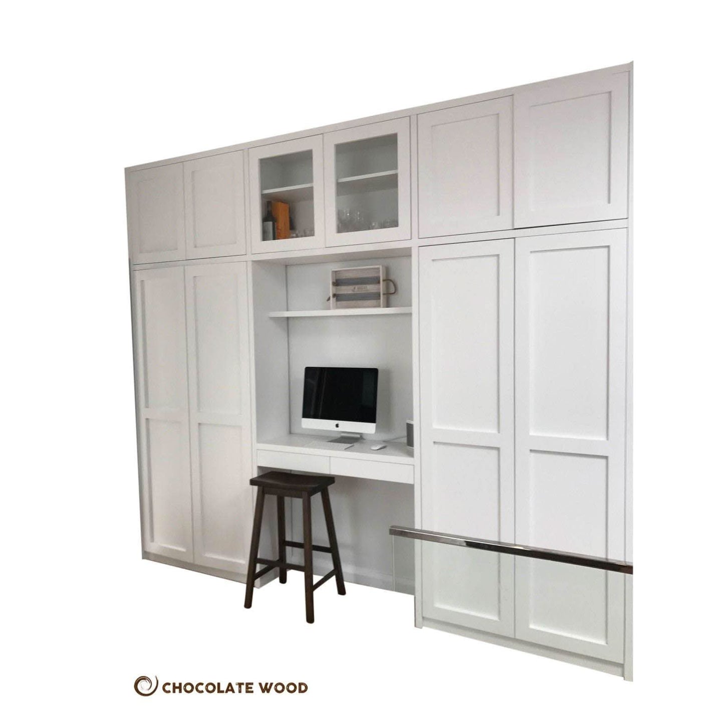 JUNO 3-piece study and office desk storage units in white MDF with clean, modern design from MyChocolateWood