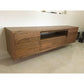 KADRI TASSIE OAK TIMBER WALL MOUNTED TV /ENTERTAINMENT UNIT WITH 2 DOORS  1 TUCKIN & 1 DROP DOWN - MyChocolateWood