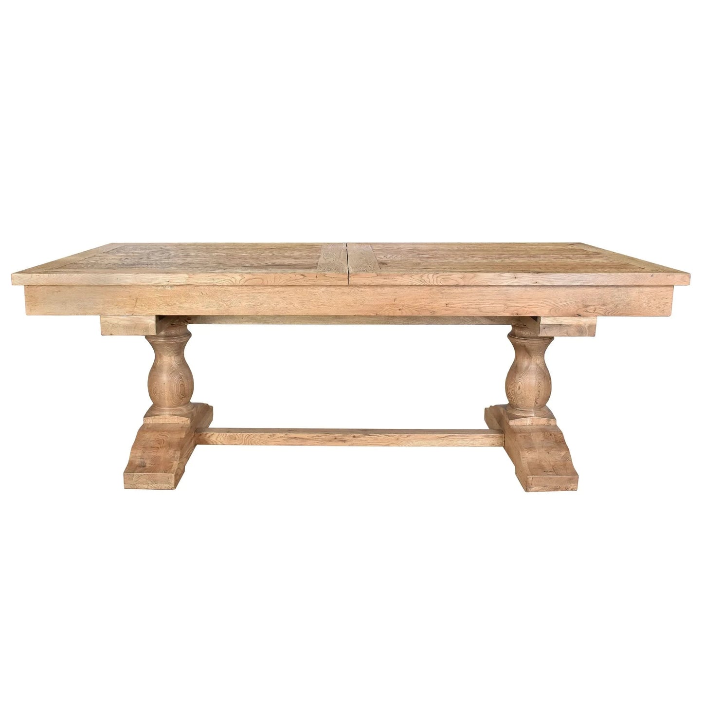 KAMURA SOLID OAK WOOD DOUBLE EXTENSION DINING TABLE NATURAL 310CM - MyChocolateWood