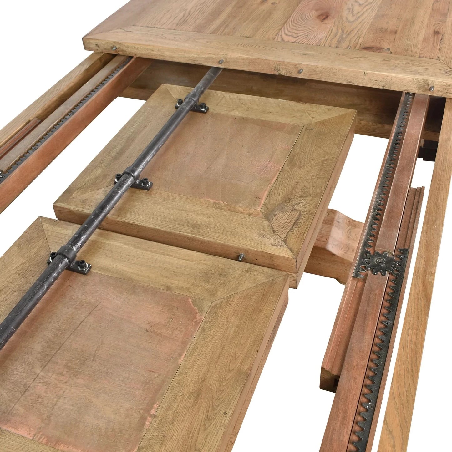 KAMURA SOLID OAK WOOD DOUBLE EXTENSION DINING TABLE NATURAL 310CM - MyChocolateWood