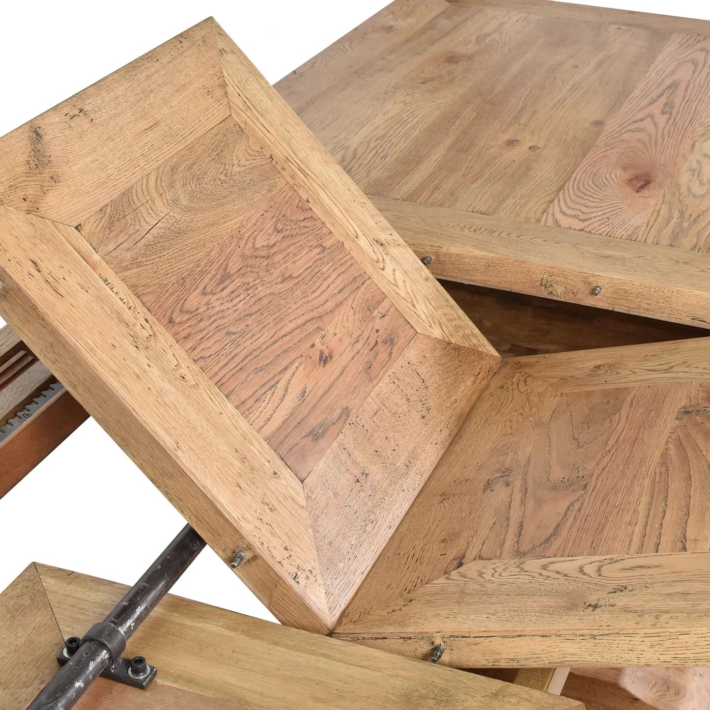 KAMURA SOLID OAK WOOD DOUBLE EXTENSION DINING TABLE NATURAL 310CM - MyChocolateWood