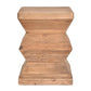 KANITZ RECYCLED PINE ZIGZAG STOOL/SIDE TABLE LAMP TABLE NATURAL - MyChocolateWood