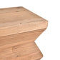 KANITZ RECYCLED PINE ZIGZAG STOOL/SIDE TABLE LAMP TABLE NATURAL - MyChocolateWood