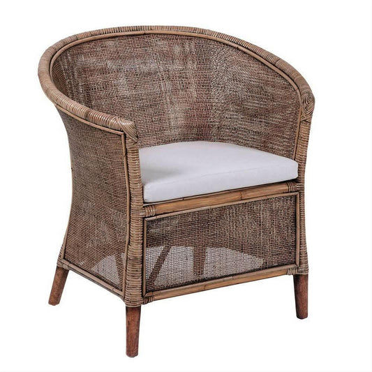 KARLA RATTAN ARMCHAIR LOUNGE CHAIR HONEY BROWN