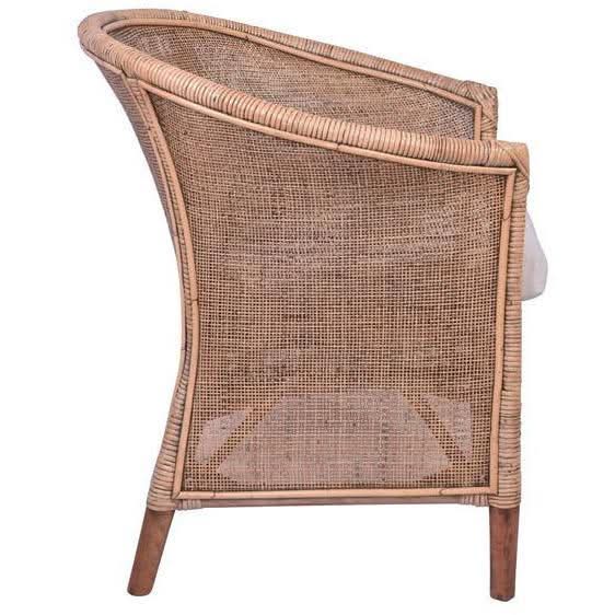KARLA RATTAN ARMCHAIR LOUNGE CHAIR HONEY BROWN - MyChocolateWood