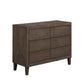 KASIANE RUBBERWOOD 6-DRAWER DRESSER  6-DRAWER CHEST OF DRAWERS CAFE GREY - MyChocolateWood