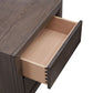 KASIANE RUSTIC RUBBERWOOD 2 DRAWER BEDSIDE TABLE CAFE GREY - MyChocolateWood