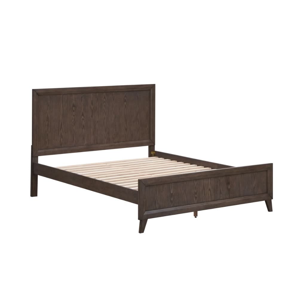 KASIANE RUSTIC RUBBERWOOD DOUBLE BED  CAFE GREY - MyChocolateWood