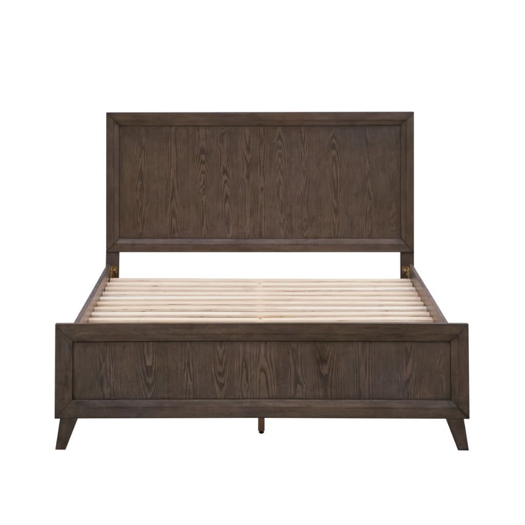 KASIANE RUSTIC RUBBERWOOD DOUBLE BED  CAFE GREY - MyChocolateWood