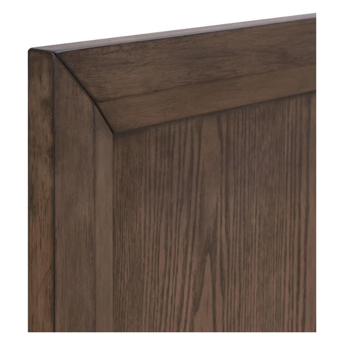 Kasiane Rustic Rubberwood Bed in Cafe Grey, King Single - Chocolate Wood