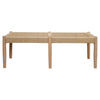 KELLY SOLID OAK TIMBER & LOOM 2-SEATER BENCH NATURAL