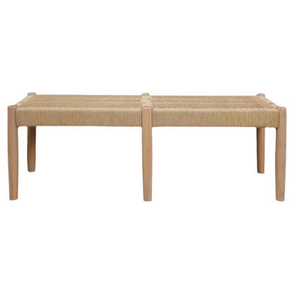 KELLY SOLID OAK TIMBER & LOOM 2-SEATER BENCH NATURAL