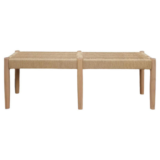 KELLY SOLID OAK TIMBER & LOOM 2-SEATER BENCH NATURAL - MyChocolateWood