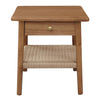 KELLY WHITE CEDAR TIMBER 1 DRAWER BEDSIDE TABLE ALMOND