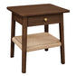 KELLY WHITE CEDAR TIMBER 1 DRAWER BEDSIDE TABLE WALNUT - MyChocolateWood