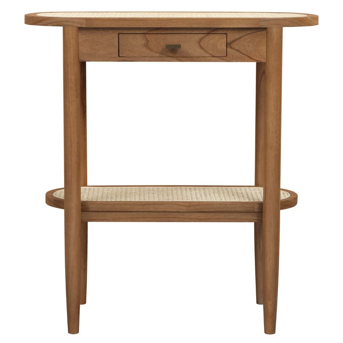 KELLY WHITE CEDAR TIMBER CONSOLE TABLE/HALL TABLE ALMOND - MyChocolateWood