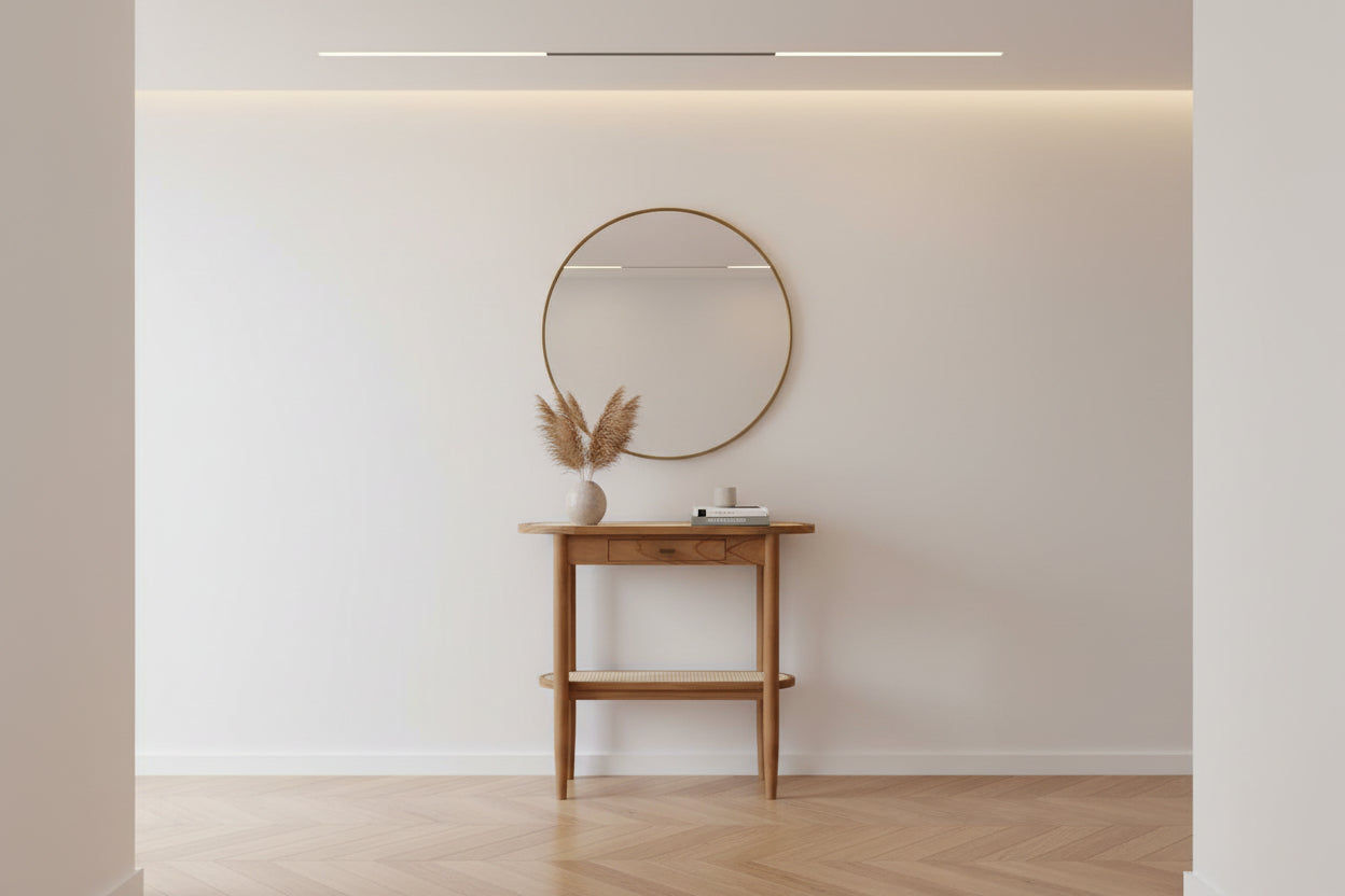 KELLY WHITE CEDAR TIMBER  CONSOLE TABLE/HALL TABLE ALMOND - MyChocolateWood