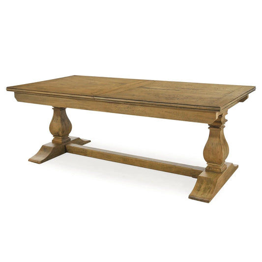 KENDALL SOLID FRUITWOOD DOUBLE EXTENSION DINING TABLE BOSQUET - MyChocolateWood