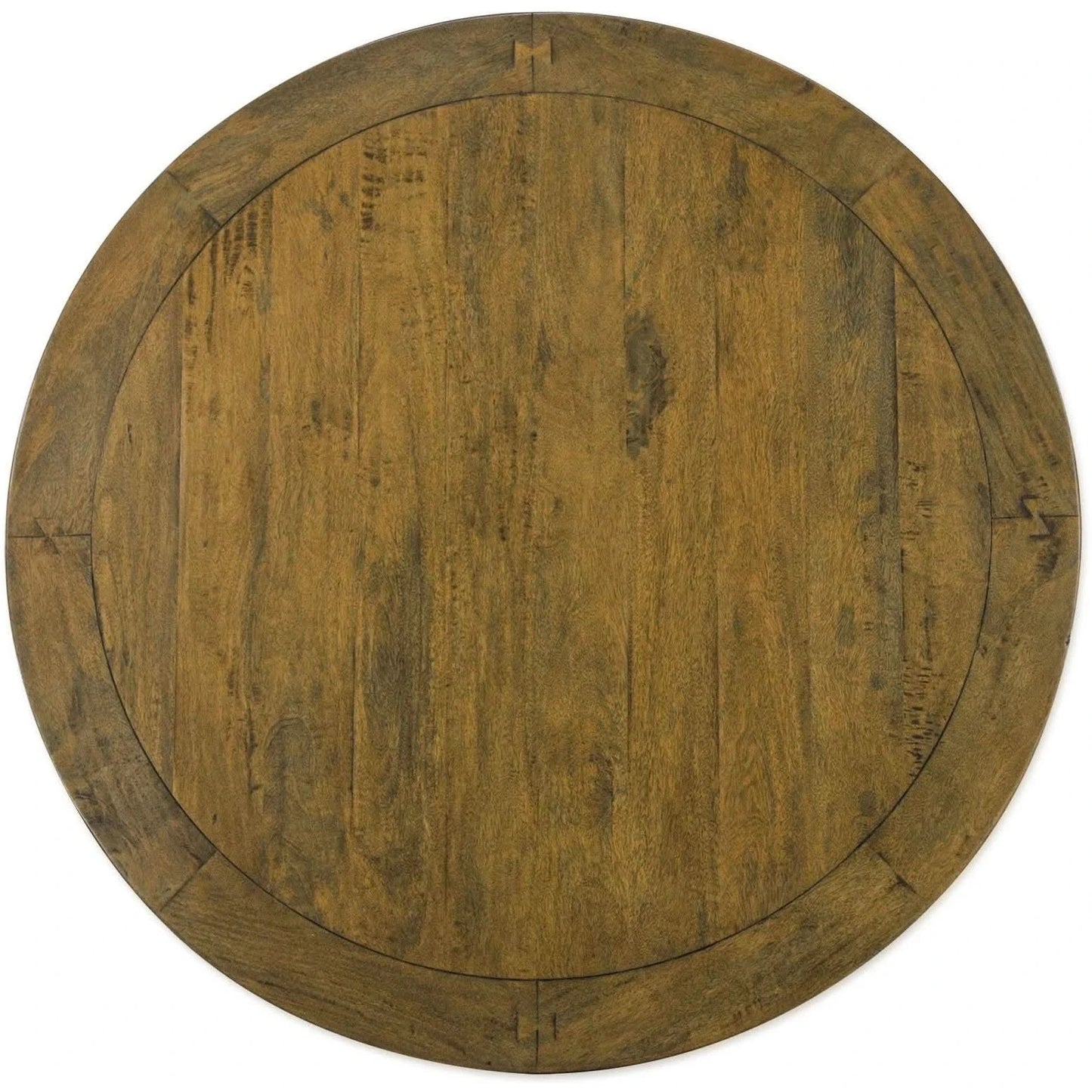 KENDALL SOLID MANGO WOOD ROUND DINING TABLE RUSTIC MEDIUM BOSQUET 152CM - MyChocolateWood