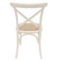 KENSIT HAMPTON RECYCLED ELM DINING TABLE IN 2 TONE FINISH PARQUETRY TOP 245CM + 8 MELROSE CROSS BACK DINING CHAIRS- WHITE - MyChocolateWood