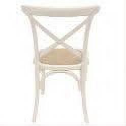 Kensit Hampton Recycled Elm Dining Table 245cm + 8 Melrose Cross Back Dining Chairs in White - Chocolate Wood
