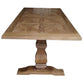 KENSIT HAMPTON RUSTIC RECYCLED ELM DINING TABLE 245CM + 8 MELROSE CROSS BACK DINING CHAIRS NATURAL - MyChocolateWood