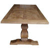 Kensit Hamptons Recycled Elm Parquetry Dining Table, 200cm in Natural - Chocolate Wood
