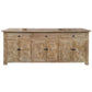 KENSIT HAMPTONS RUSTIC RECYCLED ELM BUFFET/ SIDEBOARD PARQUETRY PATTERN 3 DRAWERS 6 DOORS 200 CM - MyChocolateWood