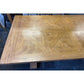 KENSIT RECYCLED ELM DINING TABLE IN 2 TONE FINISH PARQUETRY TOP 200CM - MyChocolateWood