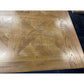 Kensit Hamptons Recycled Elm Parquetry Dining Table, 200cm with White Legs - Chocolate Wood