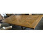 KENSIT RECYCLED ELM DINING TABLE IN 2 TONE FINISH PARQUETRY TOP 200CM - MyChocolateWood