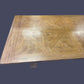 Kensit Hamptons Recycled Elm Parquetry Dining Table, 245cm with White Legs - Chocolate Wood