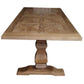 Kensit Hamptons Recycled Elm Parquetry Dining Table, 245cm in Natural - Chocolate Wood