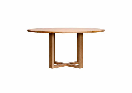 KIPLING 7 PIECE MESSMATE TIMBER ROUND DINING TABLE SET NATURAL/6 KIPLING DINING CHAIRS - MyChocolateWood