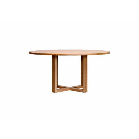 KIPLING 7 PIECE MESSMATE TIMBER ROUND DINING TABLE SET NATURAL/6 KIPLING DINING CHAIRS - MyChocolateWood