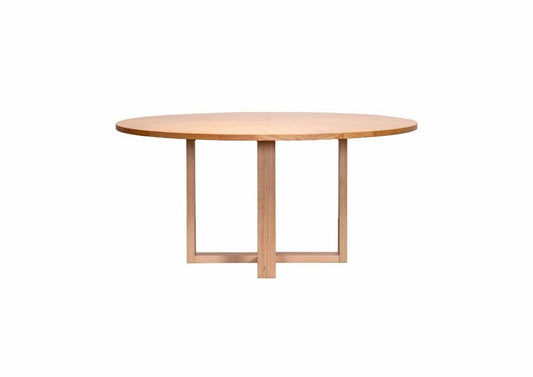 KIPLING 7 PIECE MESSMATE TIMBER ROUND DINING TABLE SET NATURAL/6 KIPLING DINING CHAIRS - MyChocolateWood