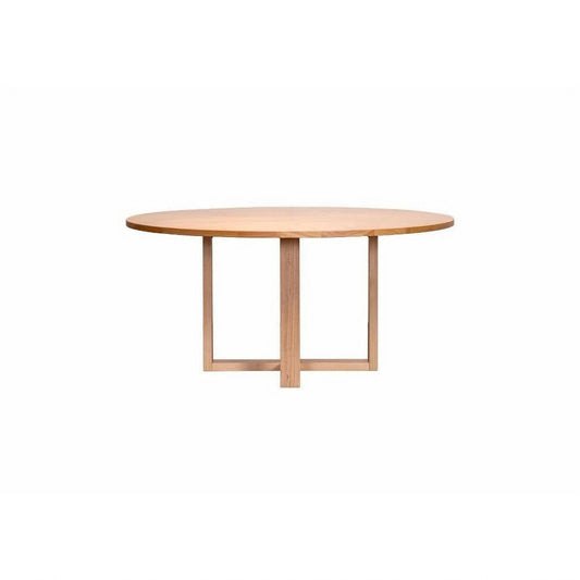 KIPLING 7 PIECE MESSMATE TIMBER ROUND DINING TABLE SET NATURAL/6 KIPLING DINING CHAIRS - MyChocolateWood