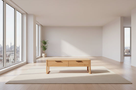 KIPLING MESSMATE TIMBER COFFEE TABLE NATURAL - MyChocolateWood